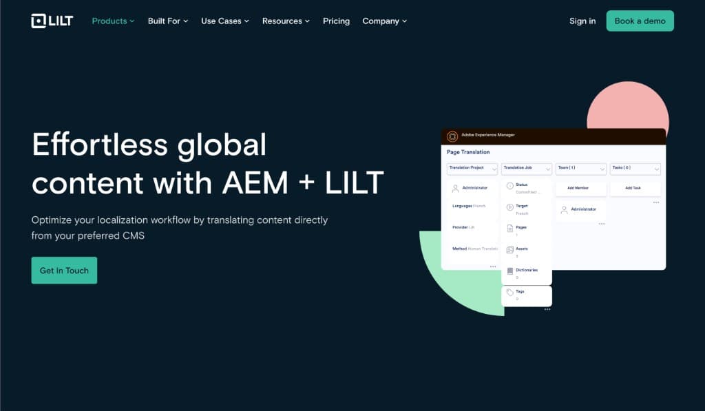 LILT AEM connector — Effortless global content with AEM + LILT